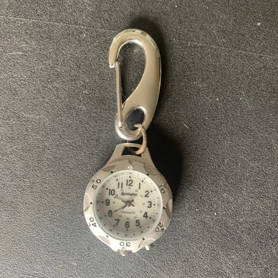 Remington 38-170 ChromaGlo серебристого тона кварцевые аналоговые карманные часы новый аккумулятор - Изображение 1 из 4