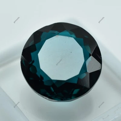 17.85 Ct Lab-Created Bluish Tourmaline Round Shape Certified Loose Gemstone - Image 1 of 4