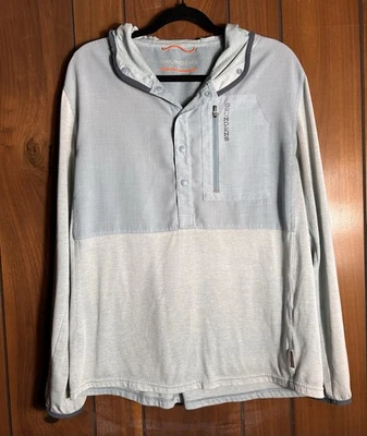 Sudadera con capucha Grundens Shorebreak para hombre talla grande verde Drirelease Foto 1 de 4