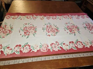 HT15 CORREDOR DE MESA VINTAGE IMPRESO A MANO 18X40 ROSAS EL PERFECTO SHABBY CHIC - Imagen 1 de 4