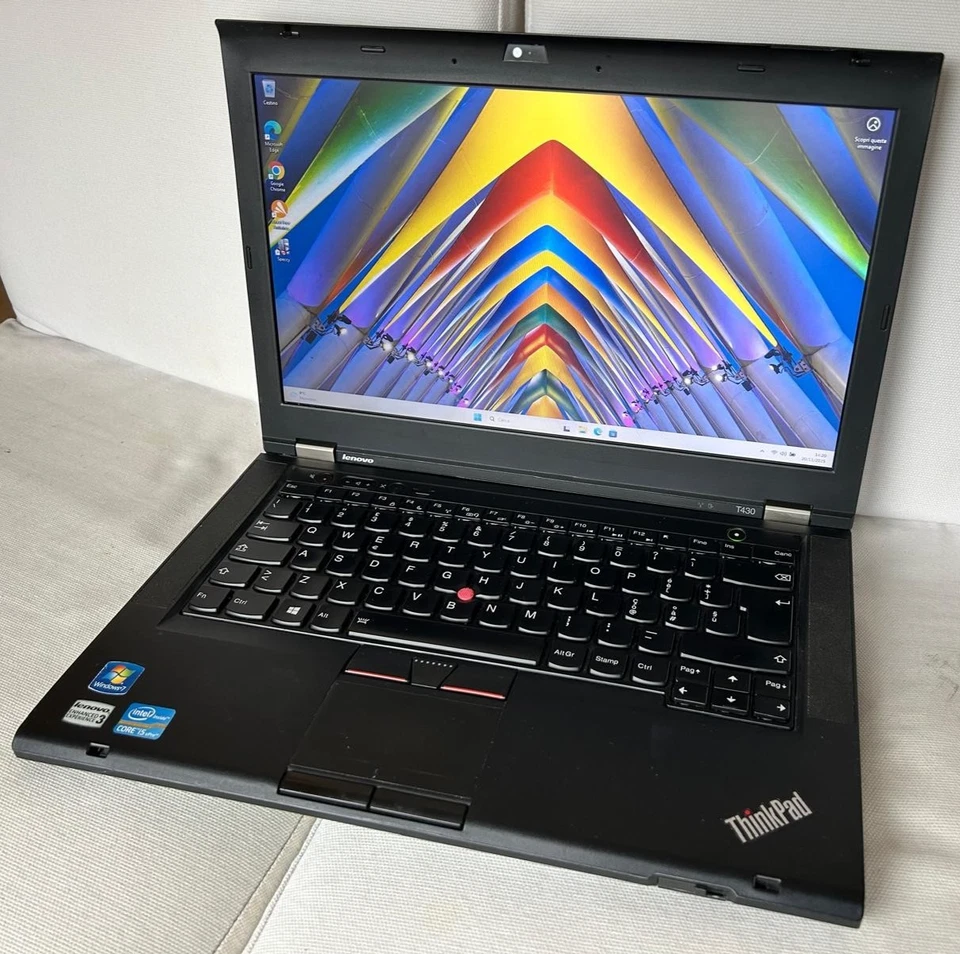 LENOVO ThinkPad T430 14" 1600x900 CPU i5-3320M 2.60GHz, RAM 8GB, HDD 500GB Win11 - Immagine 1 di 4