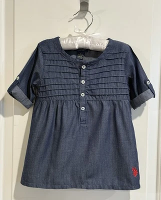 U.S Polo Assn. Túnica/Vestido Denim - Logo Rojo - Niñas 4T Foto 1 de 4