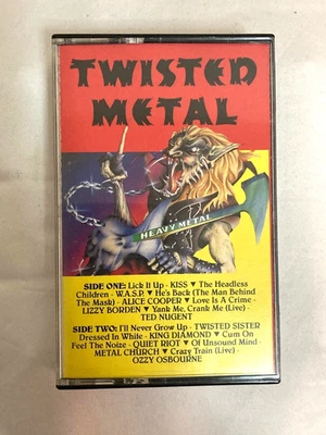 Twisted Metal Cassette 1990 K-Tel Dist Ozzy Lizzy Borden Kiss *Tested *Excellent - Image 1 of 4