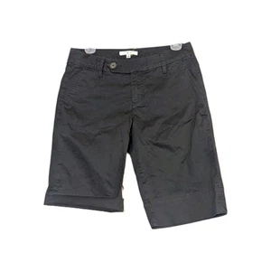 CAbi Bermuda Mid Rise Shorts Size 4 Black With Flap Back Pockets - Picture 1 of 4