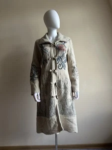 Ivko Floral Wool Coat Size 36 S-M - Picture 1 of 24