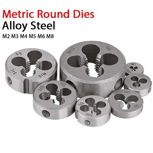 M2 M3 M4 M5 M6 M8 Round Die Thread Metric Threading Die Cutting Tool Alloy Steel - Picture 1 of 10