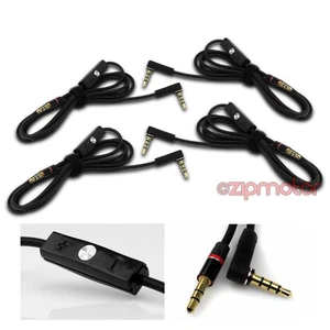 4X 4FT 3.5MM AUX REPLACEMENT CABLE BLACK W/CONTROL TALK IPHONE 5 4S IPOD CLASSIC - Picture 1 of 1