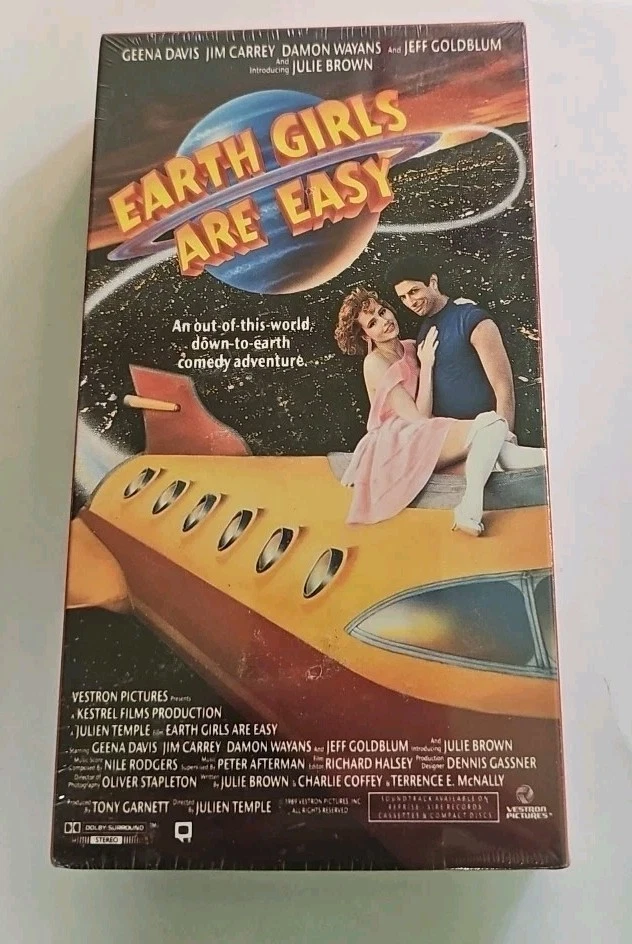 Earth Girls Are Easy VHS SEALED Watermarks Vestron Geena Davis Jim Carrey VTG  - Image 1 of 4