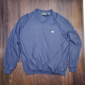 Masters Golf Collection Mens Blue V Neck Windbreaker Pullover  Shirt Jacket Sz M - Picture 1 of 9