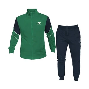Diadora Trainingsanzug Hoodie Overall Zip Kapuze Herren Junge Grün - Bild 1 von 9