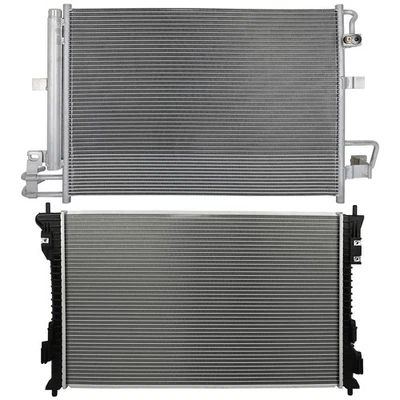 Aluminum Radiator & AC Condenser Cooling Kit For 2016 2017-2019 Ford Explorer - Image 1 of 4