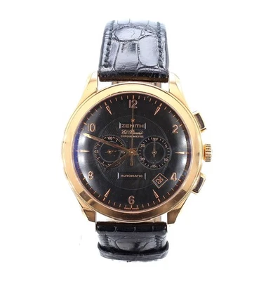 Zenith El Primero Grande Class Chronograph Automatic 18K Rose Gold Black Watch - Image 1 of 4