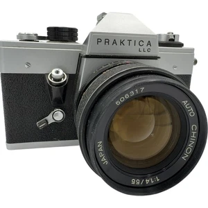 Praktica LLC SLR Camera with Auto Chinon 55mm 1.4 Lens Vintage Film Tested - Picture 1 of 7