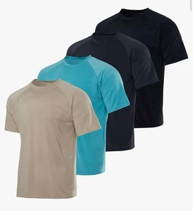 4 Pack Boys Short Sleeve Quick Dry UPF 50+ Sun Protection Rash Guard Small - Picture 1 of 6