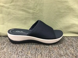 New Women’s Clarks 26166499 Arla Nora Slides in Navy Size 9 Wide - Picture 1 of 6