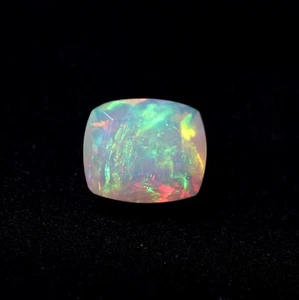 Cojín corte ópalo etíope fuego multi llamativo de 2,9 quilates 12,1 x 10,5 mm - Imagen 1 de 11