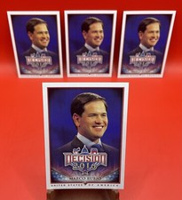 Decision 2016 Marco Rubio￼ Trading Card 17 LOT OF FOUR Marco Rubio
