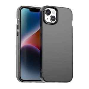 Phone Case For iPhone 13 12 11 Black With Matte Back Shockproof - Afbeelding 1 van 7