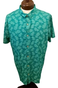 OCEAN PACIFIC 2XL Hawaiian Turquoise Pineapples Colorful Button Shirt * Mint* - Picture 1 of 9