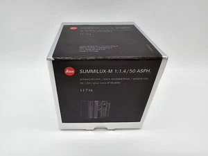 *BOX ONLY* Leica Summilux M 50mm f/1.4 ASPH Black Anodized Finish Lens 11716 - Picture 1 of 6