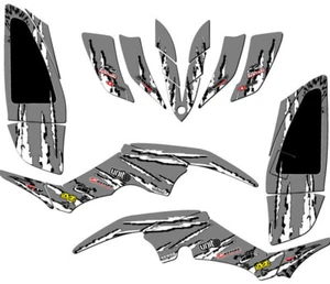 All Years RAPTOR 350 SHREDDER Grey Senge Graphics Kit Compatible with Yamaha - Picture 1 of 7