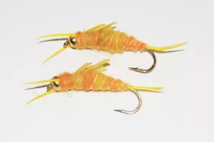 Amarillo Sally Golden Stonefly Caña Larga Clásica Ninfas 6 x Talla 8 Moscas Trucha - Imagen 1 de 2