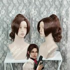 Resident Evil Claire Redfield Anime Styled Cosplay Wig Brown Party Wigs