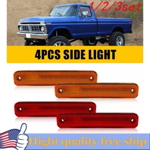 4/8x Side Marker For Ford 1973-79 F-100/F-150/F-250/F-350 FO2550101 Front & Rear - Picture 1 of 22