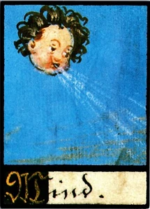Wind Vorsicht vor Gefahr 19. Jahrhundert Traumbuch Handschrift Österreich Postkarte - Bild 1 von 2