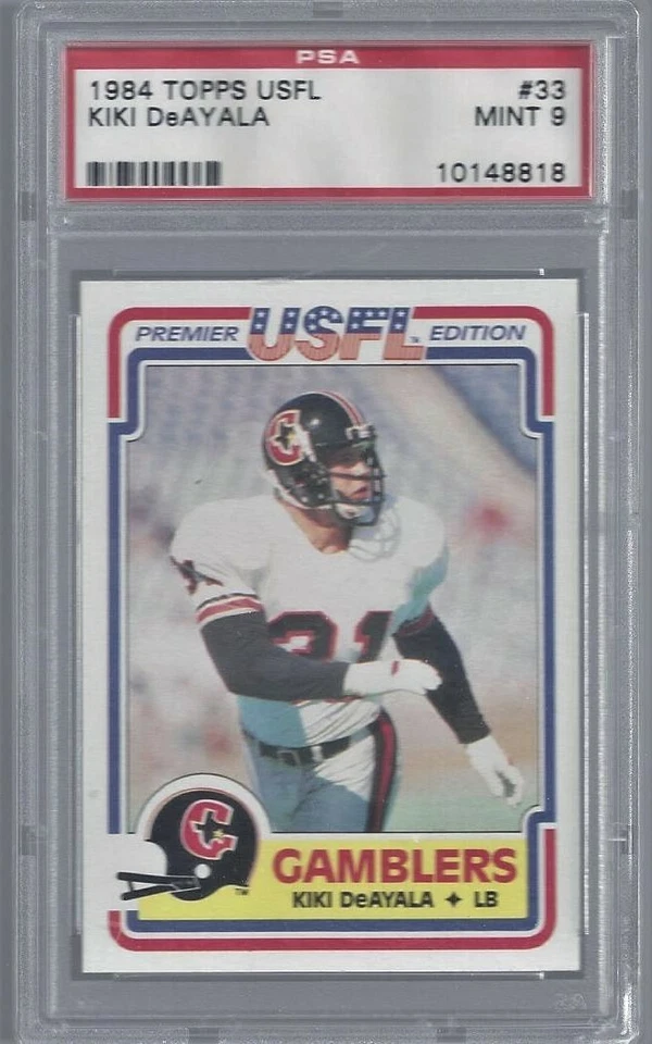 1984 Topps USFL #33 Kiki DeAyala PSA 9 MINT 10148818 - Image 1 of 1