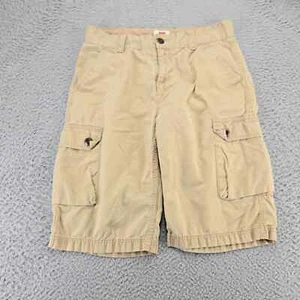Levi's Shorts Boys 18 Reg Tan Cargo Mid Rise Longer 12" Inseam Pockets Outdoors - Picture 1 of 14