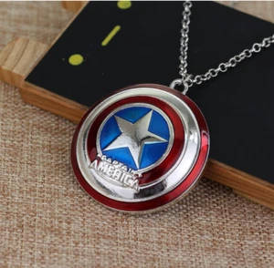 Collar Marvel Vengadores Superhéroe Capitán América Escudo Metal - Imagen 1 de 6