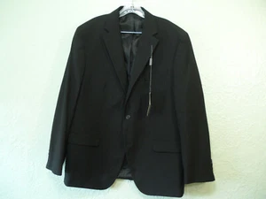 Abrigo deportivo para hombre Geoffrey Beene traje chaqueta 44R negro con rayas nuevo con etiquetas $200 - Imagen 1 de 12