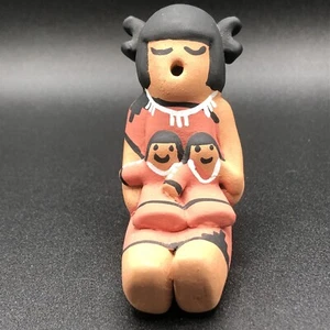 Indianer Geschichtenerzähler Figur - Made by Marilyn Atson (?) - 2 Kinder - Bild 1 von 15