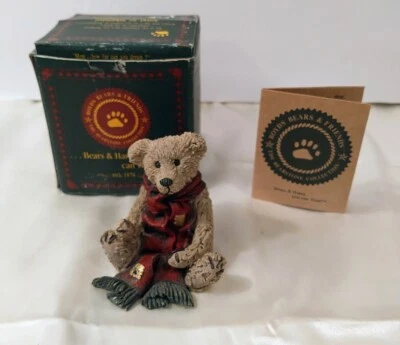 Boyds Bears 1993 Arthur con bufanda roja #2003 Bearstone 8E/2783 usado en excelente estado Foto 1 de 4