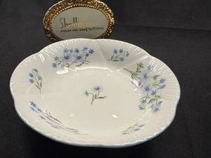 SHELLEY  BLUE ROCK  FRUIT BOWL  5 1/2" DAINTY SHAPE  13591  BLUE TRIM - Picture 1 of 3