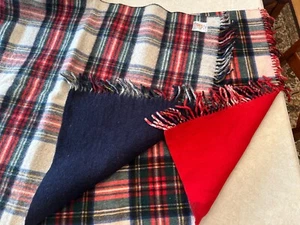 Vintage Paket 2 Tartan Wolldecken 34x40 & 30,5x44 Curvon und unbekannt - Bild 1 von 21