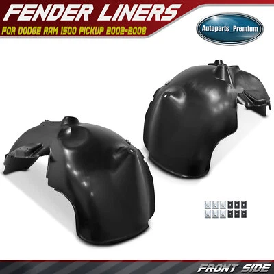 2件装前内挡泥板衬里适用于道奇Ram 1500 2002-2008 Ram 2500 Ram 3500 — 第 1/4 张图片