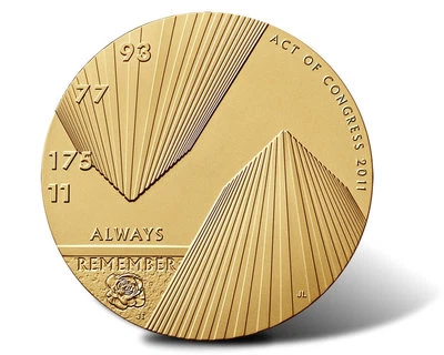 US MINT FALLEN HEROES 1.5 IN. BRONZE NEW YORK 911 MEDAL - Image 1 of 2
