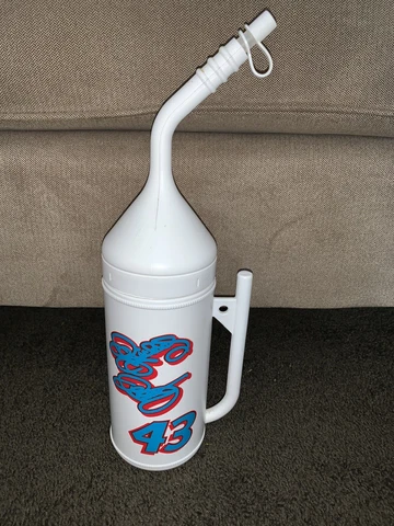 Richard Petty #43 Oil Can Water Bottle Fan Fueler Nascar Racing Vtg Made in USA Cover