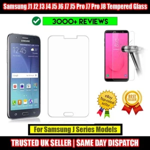 Samsung J1 J2 J3 J4 J5 J6 J7 J5 Pro J7 Pro J8 Tempered Glass Protector Clear - Picture 1 of 12