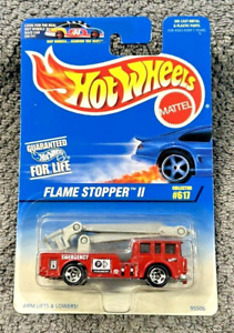Hot Wheels Flame Stopper II, 1997 Collector #617, Red w/5SP Wheels, Vintage