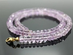 GOLDJUNGE69 * SOGNI D`ORO EDELSTEIN KETTE AMETHYST RONDELL FAC 375er GELBGOLD - Bild 1 von 5