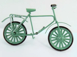 NEW / Dollhouse Miniatures / GREEN METAL Bicycle  - Picture 1 of 4