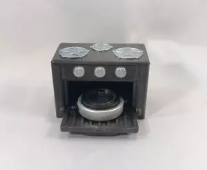 Estufa de horno negra miniatura con olla con tapa Calico Critters Sylvanian Family - Imagen 1 de 11