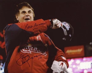 Tony LaRussa Cardenales de San Luis A firmado 8x10 foto autógrafo PSA JSA - Imagen 1 de 1