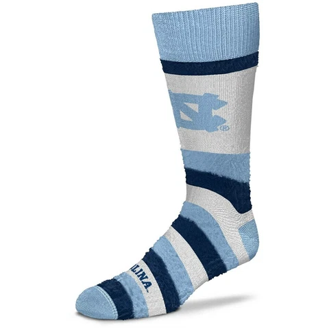 North Carolina Tar Heels Women's Pro Stripe Soft Fuzzy Crew Socks Cover