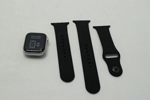 Apple - Watch Series 8 (GPS) 41mm Aluminum Case with Black Band - M/L, Starlight - Picture 1 of 10