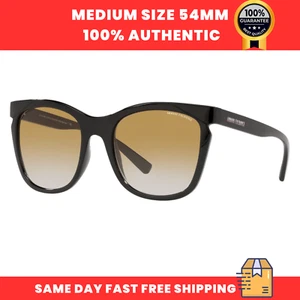 Armani Exchange Women's Sunglasses AX4109S 815813 Black Cat Eye Brown Gradient - Picture 1 of 3