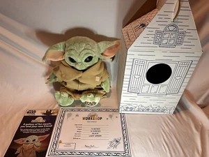 Peluche Build-A-Bear Grogu Baby Yoda Star Wars 14" con scatola certificato nascita - Foto 1 di 13